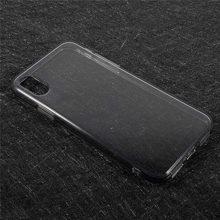 Transparent Soft TPU Back Case for iPhone XS / X/Ten 5.8 inch - Grey-3