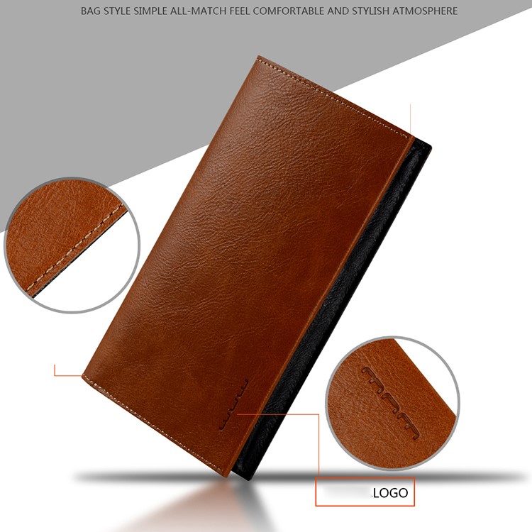 WUW Universal Leather Phone Pouch Bi-fold Wallet for iPhone 7 Plus, Size: 175 x 98mm - Black-6