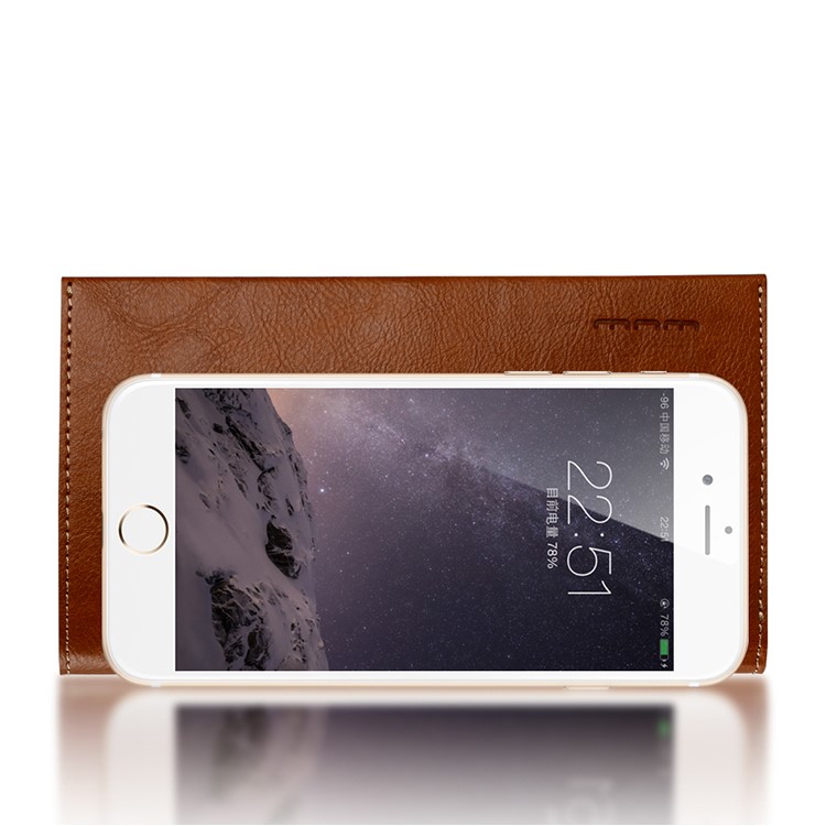 WUW Universal Leather Phone Pouch Bi-fold Wallet for iPhone 7 Plus, Size: 175 x 98mm - Black-7