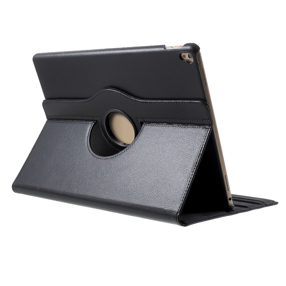 Für IPad Pro 12,9-Zoll (2017) Litchi Textur 360 Swivel Stand Leder Tablet Cover Shell - Schwarz-5