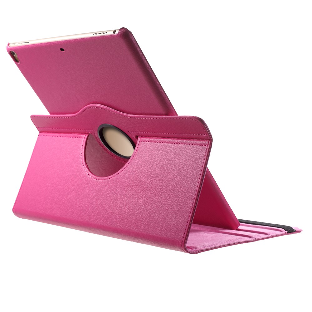 Pour IPad Pro 12.9-pouce (2017) Litchi Texture 360 ​​Stand Stand Tablet Coquille Tablette Coquille - Rose-5