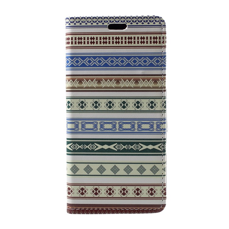 

For iPhone X/XS 5.8inch Pattern Printing Wallet Stand Leather Case with Magnet - Ethnic Style Pattern