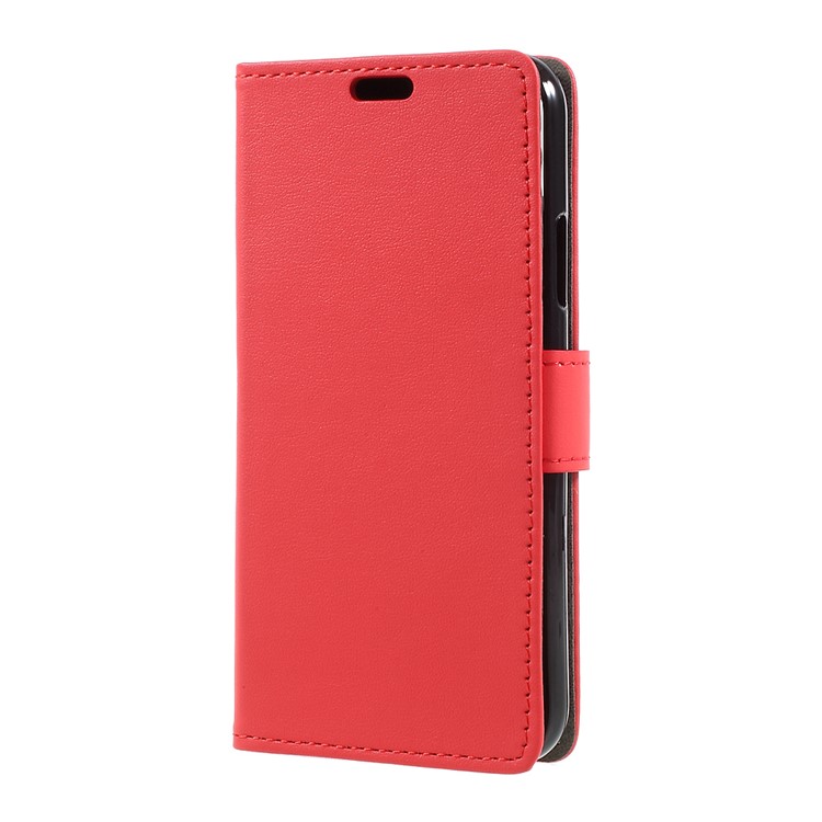 

Wallet Leather Folio Flip Cell Phone Casing for iPhone X/Ten 5.8-inch - Red