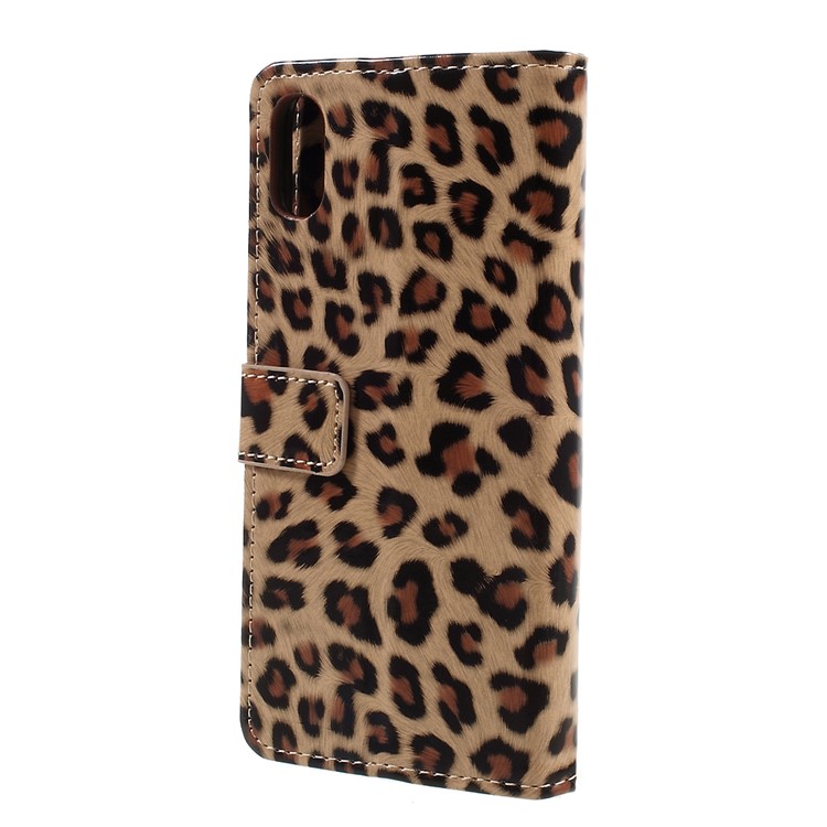 Leopard Pattern Wallet Stand Leather Mobile Phone Case for iPhone 8-2