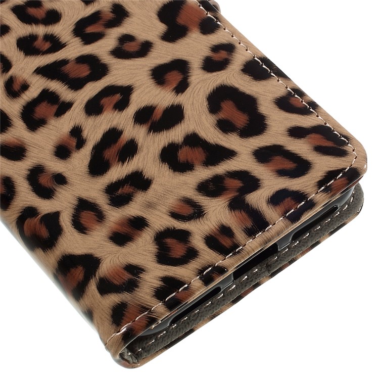 Leopard Pattern Wallet Stand Leather Mobile Phone Case for iPhone 8-4