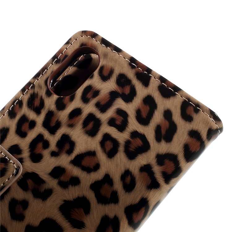 Leopard Pattern Wallet Stand Leather Mobile Phone Case for iPhone 8-5