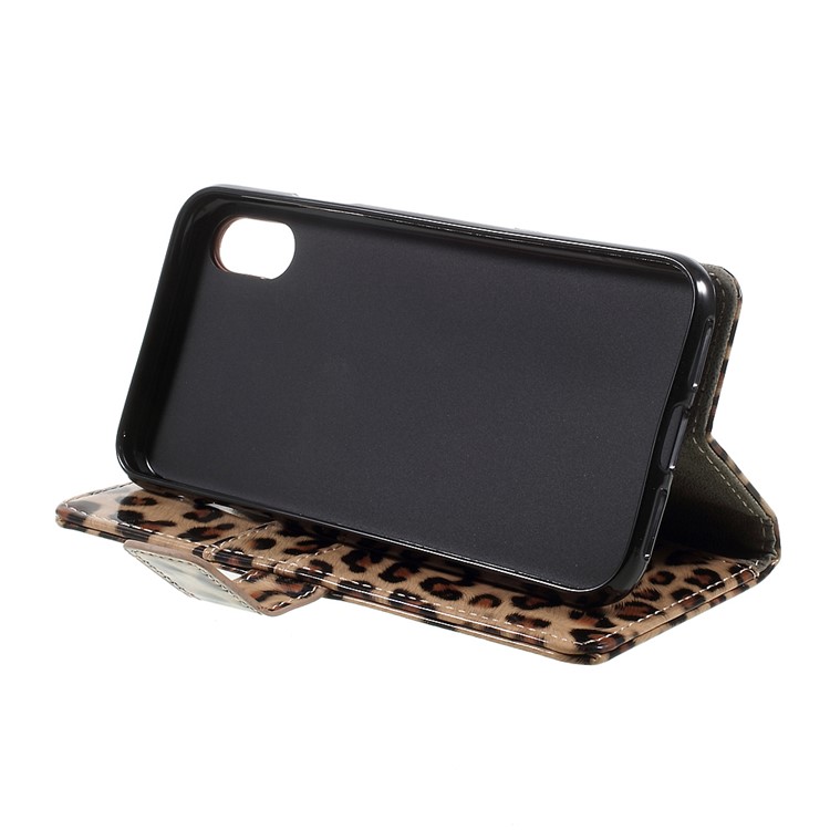 Leopard Pattern Wallet Stand Leather Mobile Phone Case for iPhone 8-6