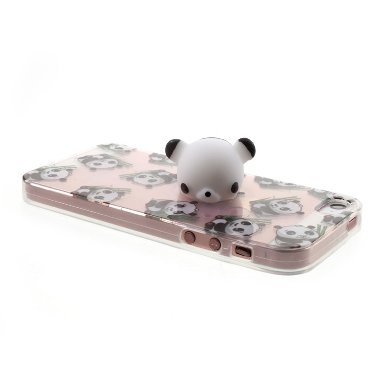 Squishy 3D Silicone Kaiading Panda TPU Case para iPhone SE / 5s / 5 - Padrão Panda-10