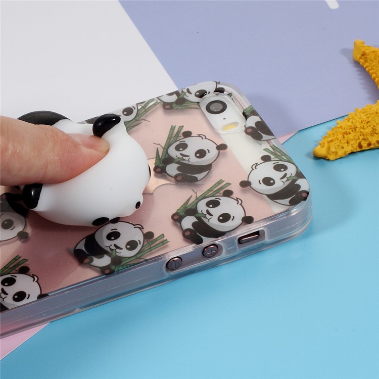 Squishy 3D Silicone Kaiading Panda TPU Case para iPhone SE / 5s / 5 - Padrão Panda-6