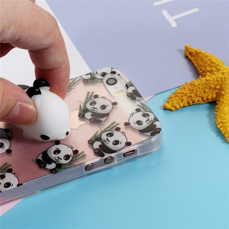 Squishy 3D Silicone Kaiading Panda TPU Case para iPhone SE / 5s / 5 - Padrão Panda-7