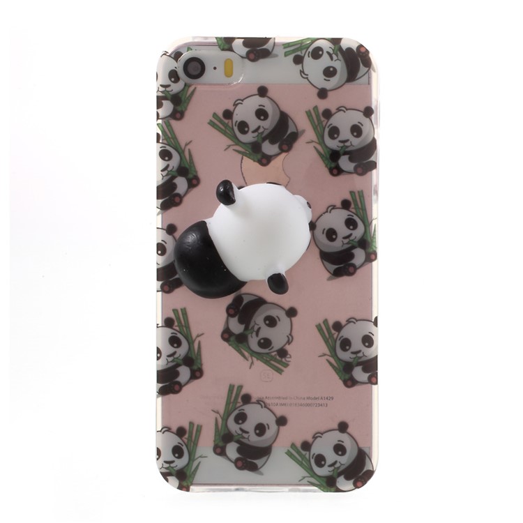 Squishy 3D Silicone Kaiading Panda TPU Case para iPhone SE / 5s / 5 - Padrão Panda-8