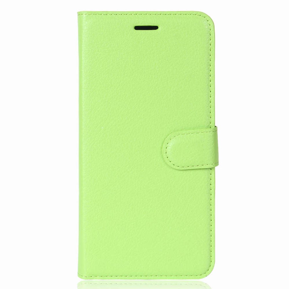 For iPhone Xs/X 5.8 inch Litchi Skin PU Leather Wallet Stand Protective Phone Case - Green-2