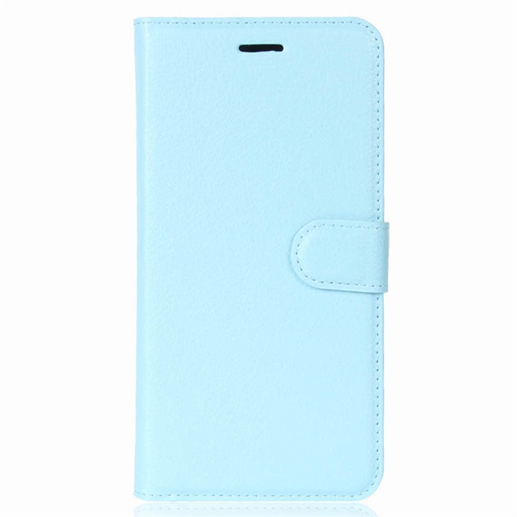 Per Iphone Xs / X 5,8 Pollici Litchi Pelle PU Portafoglio In Pelle Stare Protettivo Involucro Del Telefono - Blu-2
