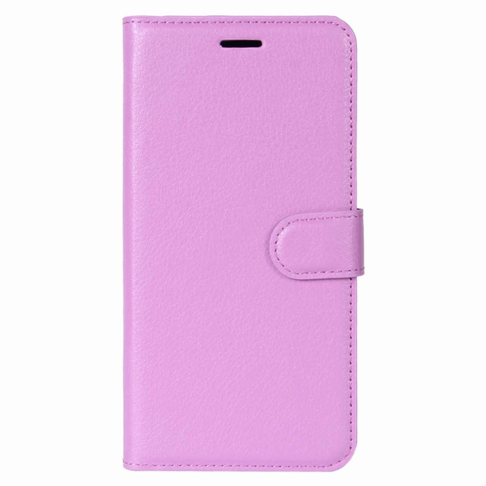 For iPhone Xs/X 5.8 inch Litchi Skin PU Leather Wallet Stand Protective Phone Cover - Purple-2