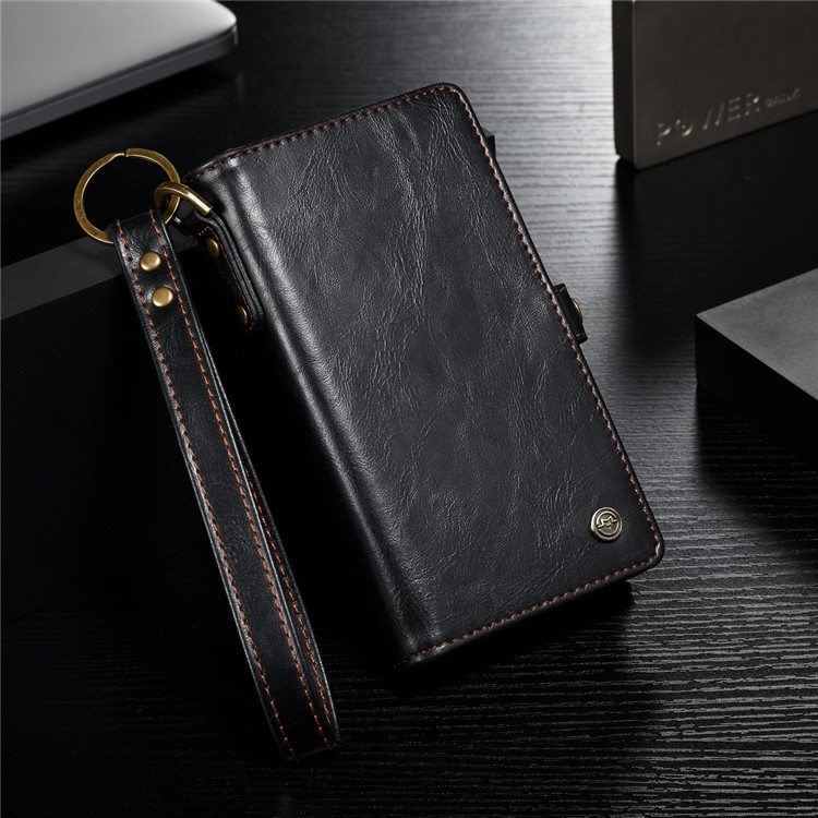 CASEME Estojo De Couro De Carteira De Couro 2-em-1 Destacável Para Iphone 8 / 7 4.7 Polegadas - Preto-3