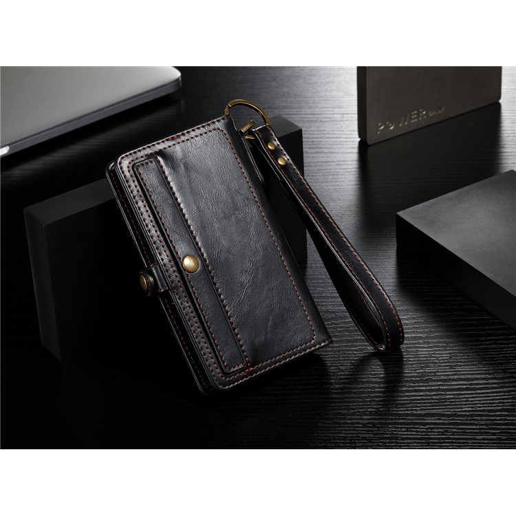 CASEME Estojo De Couro De Carteira De Couro 2-em-1 Destacável Para Iphone 8 / 7 4.7 Polegadas - Preto-5