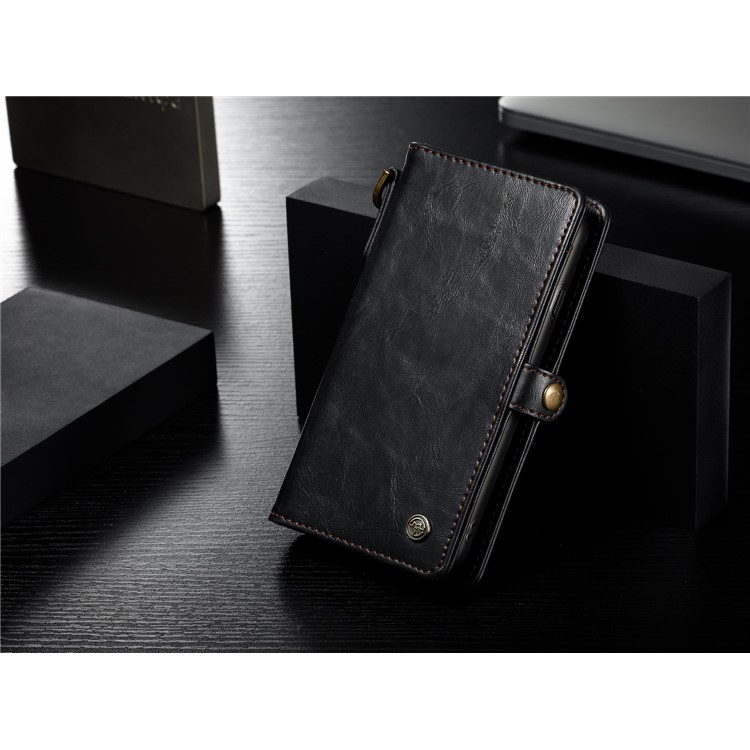 CASEME Estojo De Couro De Carteira De Couro 2-em-1 Destacável Para Iphone 8 / 7 4.7 Polegadas - Preto-6