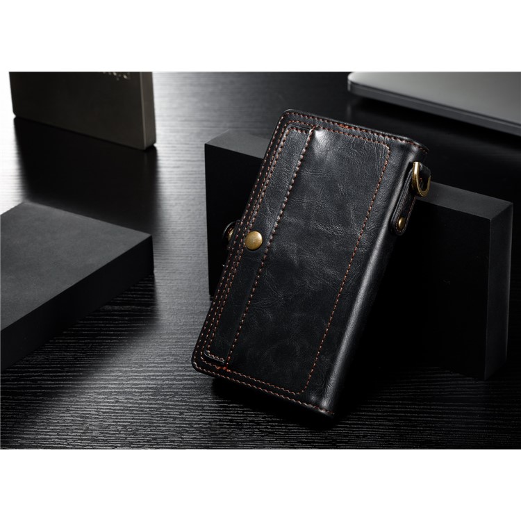 CASEME Estojo De Couro De Carteira De Couro 2-em-1 Destacável Para Iphone 8 / 7 4.7 Polegadas - Preto-7