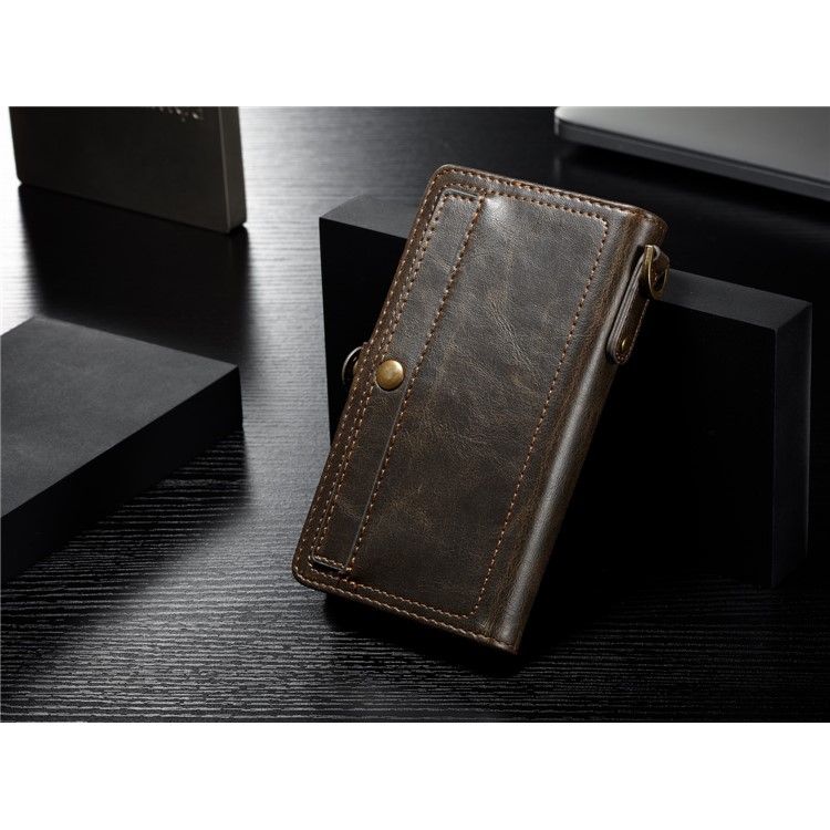 CASEME Qin Series Detachable 2-in-1 Split Leather Wallet Mobile Phone Case for iPhone 8 / 7 4.7 inch - Brown-11