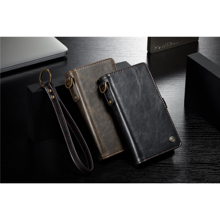 CASEME Qin Series Detachable 2-in-1 Split Leather Wallet Mobile Phone Case for iPhone 8 / 7 4.7 inch - Brown-16