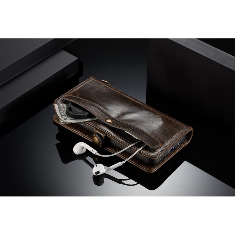 CASEME Qin Series Detachable 2-in-1 Split Leather Wallet Mobile Phone Case for iPhone 8 / 7 4.7 inch - Brown-18