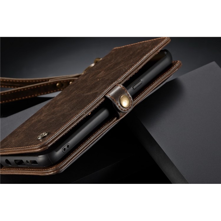 CASEME Qin Series Detachable 2-in-1 Split Leather Wallet Mobile Phone Case for iPhone 8 / 7 4.7 inch - Brown-21