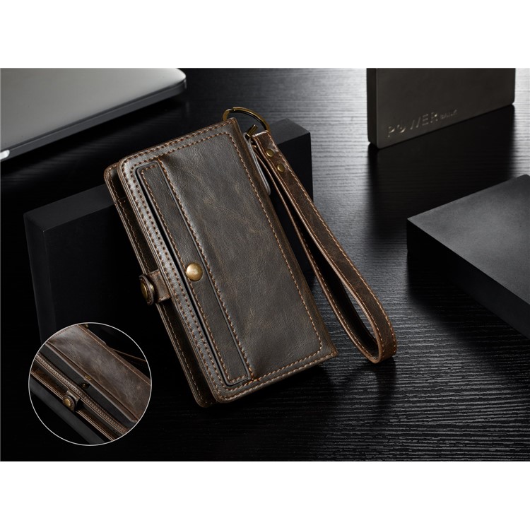 CASEME Qin Series Detachable 2-in-1 Split Leather Wallet Mobile Phone Case for iPhone 8 / 7 4.7 inch - Brown-22