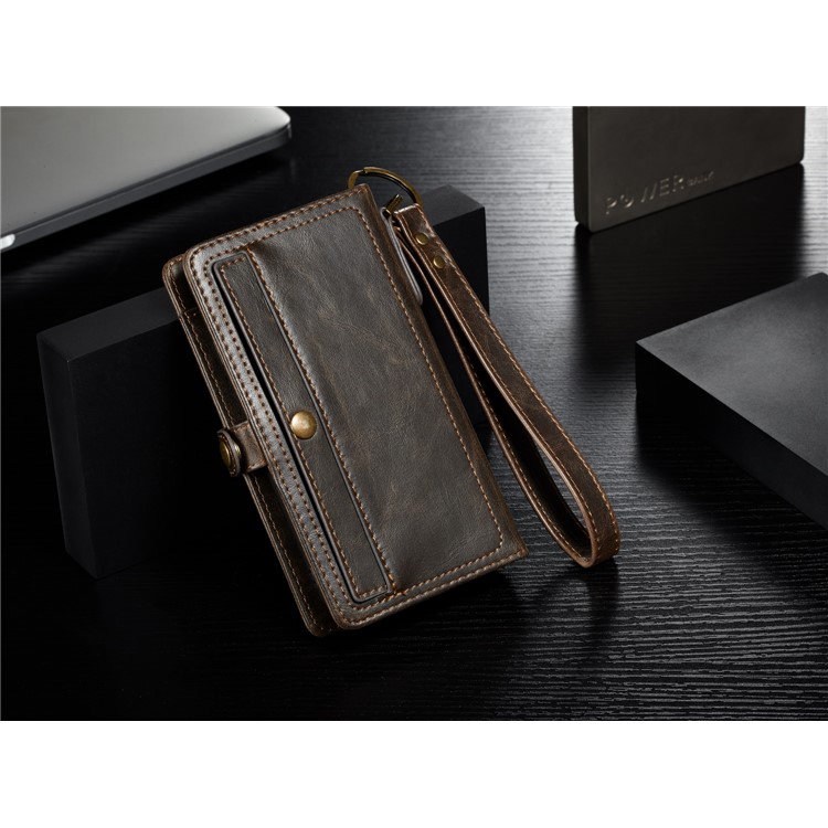 CASEME Qin Series Detachable 2-in-1 Split Leather Wallet Mobile Phone Case for iPhone 8 / 7 4.7 inch - Brown-9