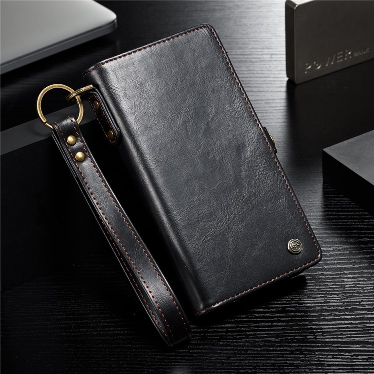 CASEME Qin Series Detachable 2-in-1 Split Leather Wallet Mobile Phone Case for iPhone 6S/6 4.7 inch - Black-3