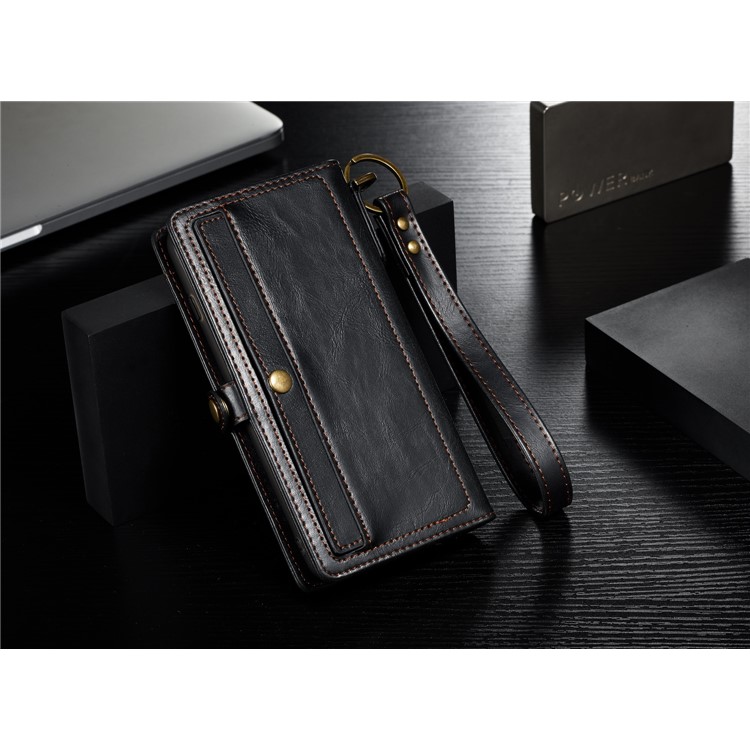 CASEME Qin Series Detachable 2-in-1 Split Leather Wallet Mobile Phone Case for iPhone 6S/6 4.7 inch - Black-7