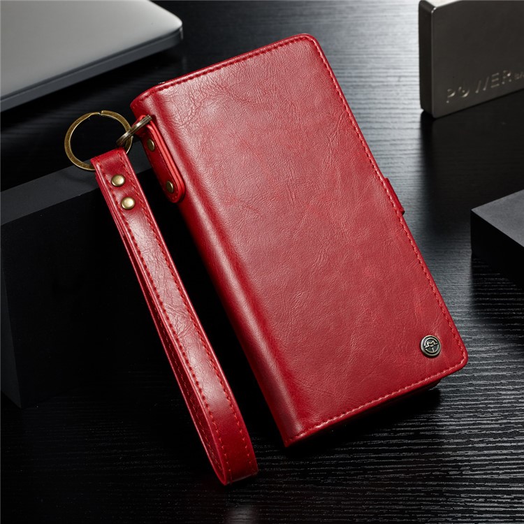 CASEME Qin Series Detachable 2-in-1 Split Leather Wallet Protection Phone Cover for iPhone 6S/6 4.7 inch - Red-3