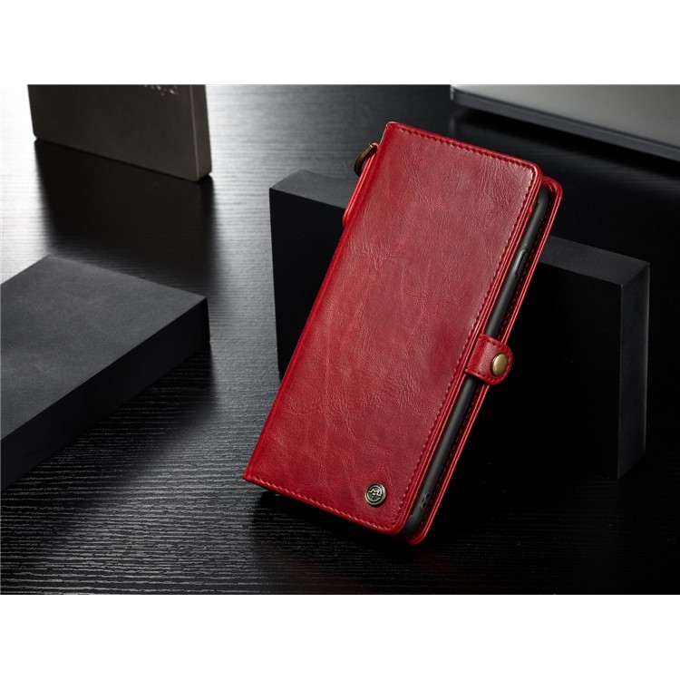 CASEME Qin Series Detachable 2-in-1 Split Leather Wallet Protection Phone Cover for iPhone 6S/6 4.7 inch - Red-7