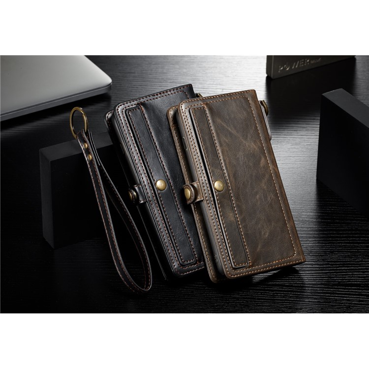 CASEME Qin Series Detachable 2-in-1 Split Leather Protective Phone Shell with Card Slots for iPhone 6S/6 4.7 inch - Brown-16
