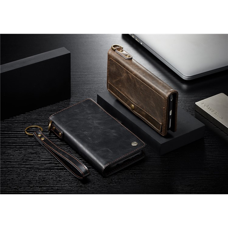 CASEME Qin Series Detachable 2-in-1 Split Leather Protective Phone Shell with Card Slots for iPhone 6S/6 4.7 inch - Brown-17