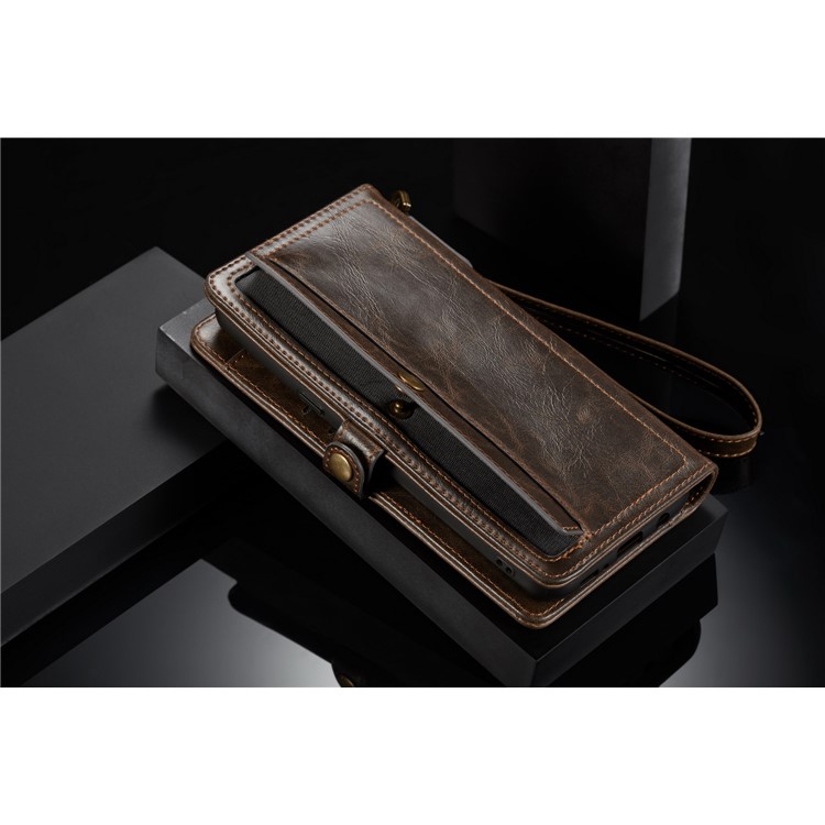 CASEME Qin Series Detachable 2-in-1 Split Leather Protective Phone Shell with Card Slots for iPhone 6S/6 4.7 inch - Brown-19