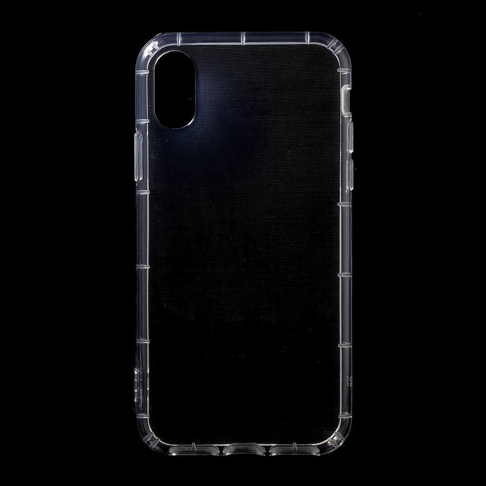 Drop-resistant Clear TPU Protection Cell Phone Case Accessory for iPhone XS / X 5.8 inch - Transparent-1