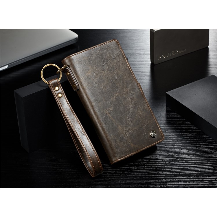 CASEME Qin Series Qin Series Detachable 2-in-1 Split Leather Wallet Phone Case for iPhone 8 Plus / 7 Plus 5.5 inch - Brown-6