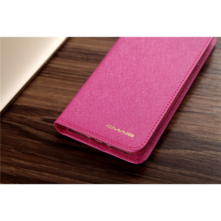 CMAI2 Silk Texture Series Leather Card Holder Phone Accessory Cover for iPhone 8 / 7 4.7 inch - Rose-6
