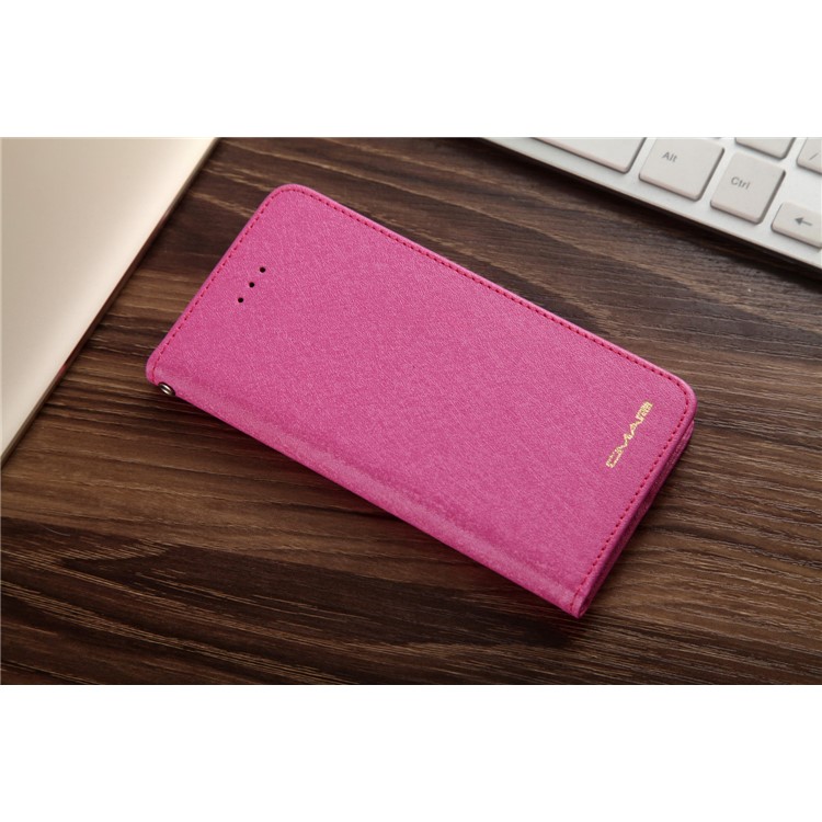 CMAI2 Silk Texture Series Leather Card Holder Phone Accessory Cover for iPhone 8 / 7 4.7 inch - Rose-7