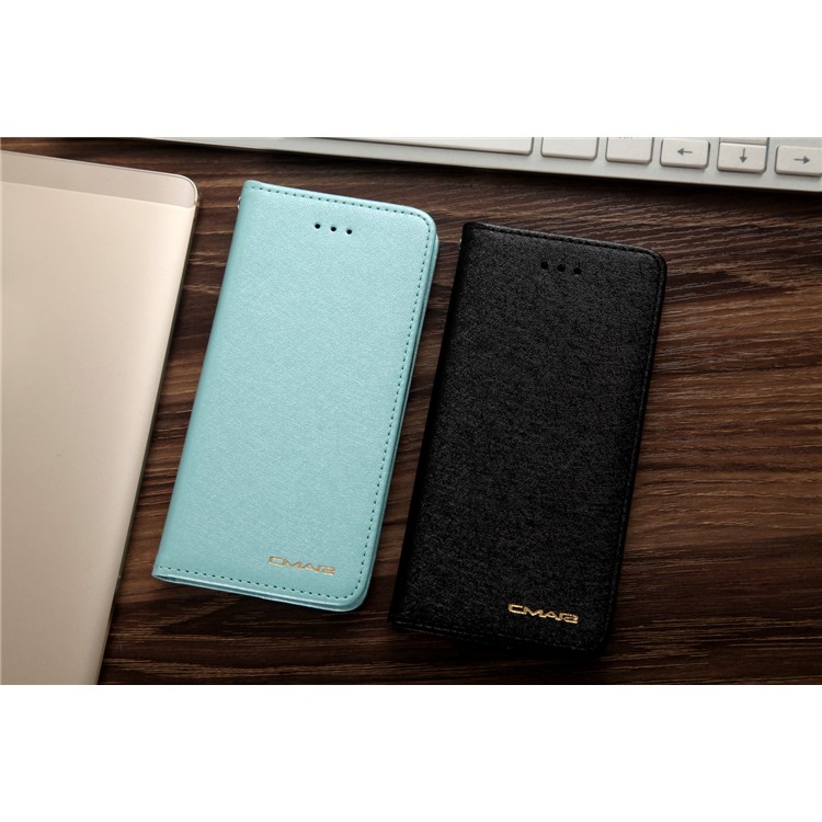 CMAI2 for iPhone 8 / 7 4.7 inch Silk Texture Series Leather Card Holder Phone Case - Gold-13