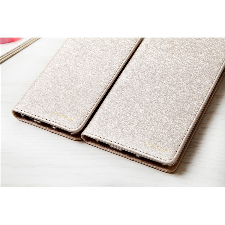 CMAI2 for iPhone 8 / 7 4.7 inch Silk Texture Series Leather Card Holder Phone Case - Gold-15