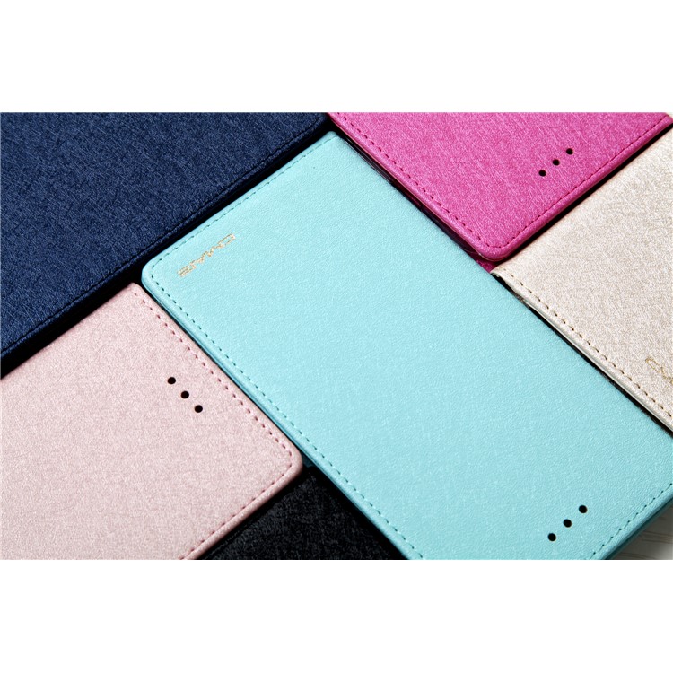 CMAI2 Silk Texture Serie Leder Kartenhalter Telefon Abdeckung für iPhone 8 / 7 4.7 inch - Cyan-12