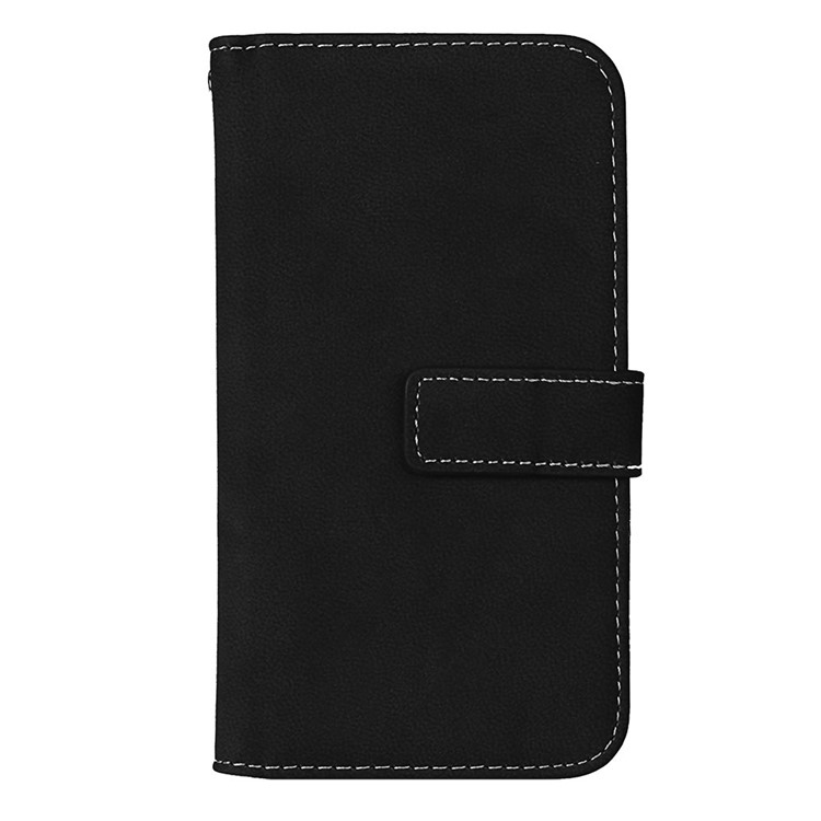 PU Leather Frosted Stand Mobile Phone Casing with 9 Card Holders for iPhone 6s 6 - Black-3