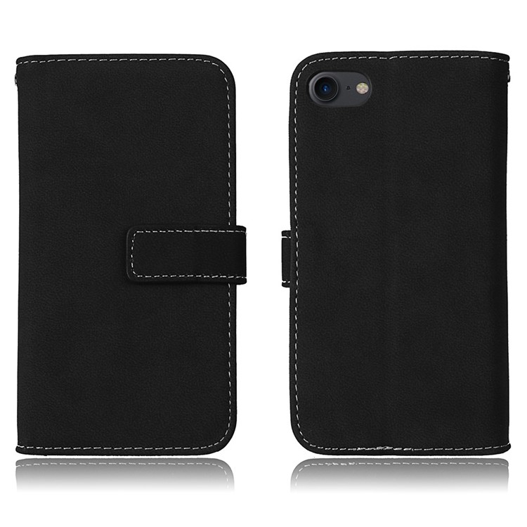 PU Leather Frosted Stand Mobile Phone Casing with 9 Card Holders for iPhone 8 / 7 4.7 inch - Black-2