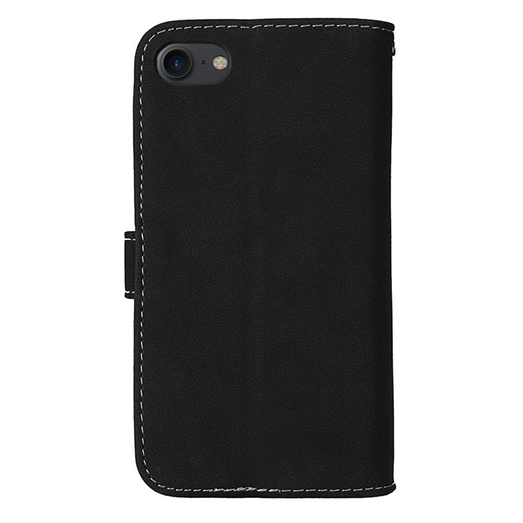 PU Leather Frosted Stand Mobile Phone Casing with 9 Card Holders for iPhone 8 / 7 4.7 inch - Black-4