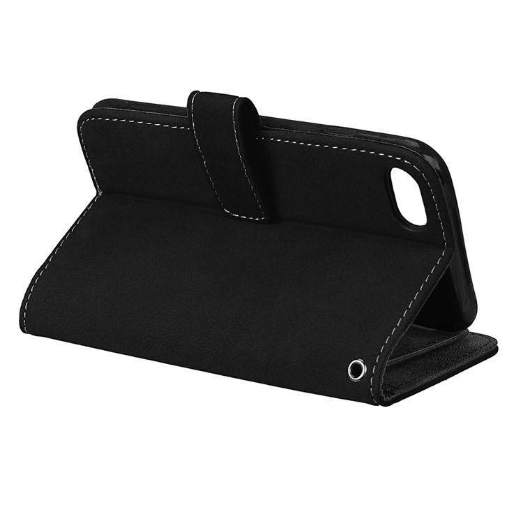 PU Leather Frosted Stand Mobile Phone Casing with 9 Card Holders for iPhone 8 / 7 4.7 inch - Black-7