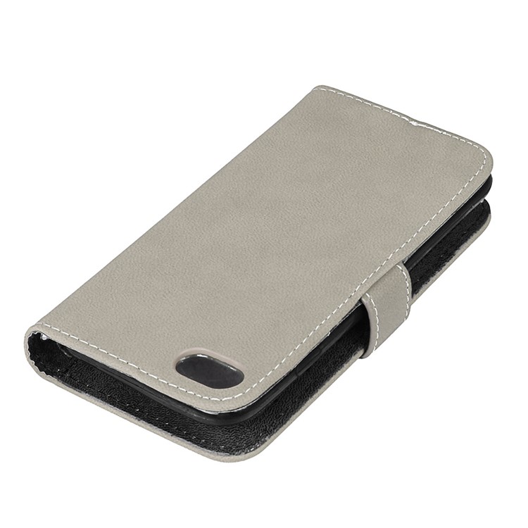 For iPhone 8 / 7 4.7 inch PU Leather Frosted Skin Stand Mobile Phone Casing with 9 Card Holders - Grey-5