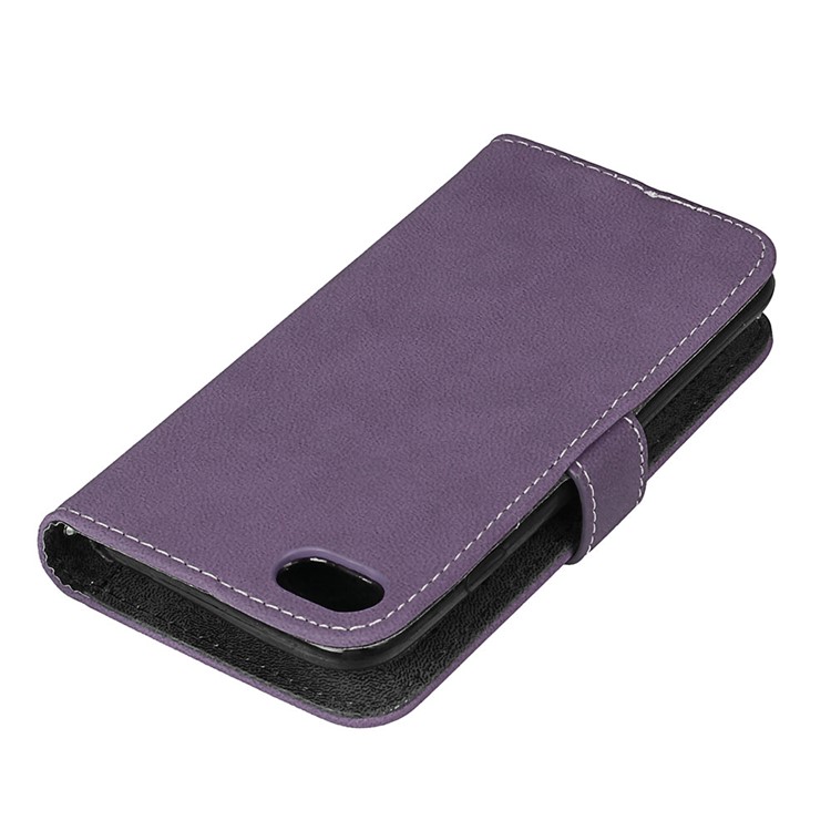 For iPhone 8 / 7 4.7 inch Frosted Texture PU Leather Stand Phone Cover with 9 Card Holders - Purple-5