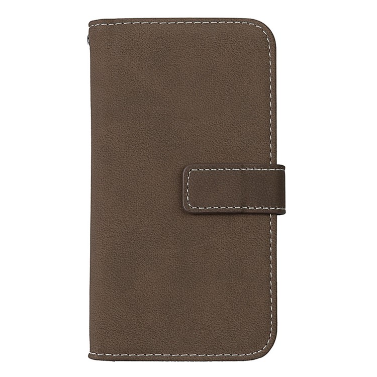 Leather Matte Skin Stand Mobile Phone Shell with 9 Card Holders for iPhone 8 / 7 4.7 inch - Brown-3