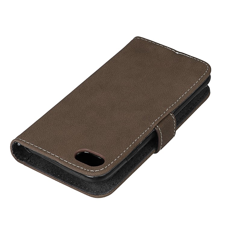 Leather Matte Skin Stand Mobile Phone Shell with 9 Card Holders for iPhone 8 / 7 4.7 inch - Brown-5